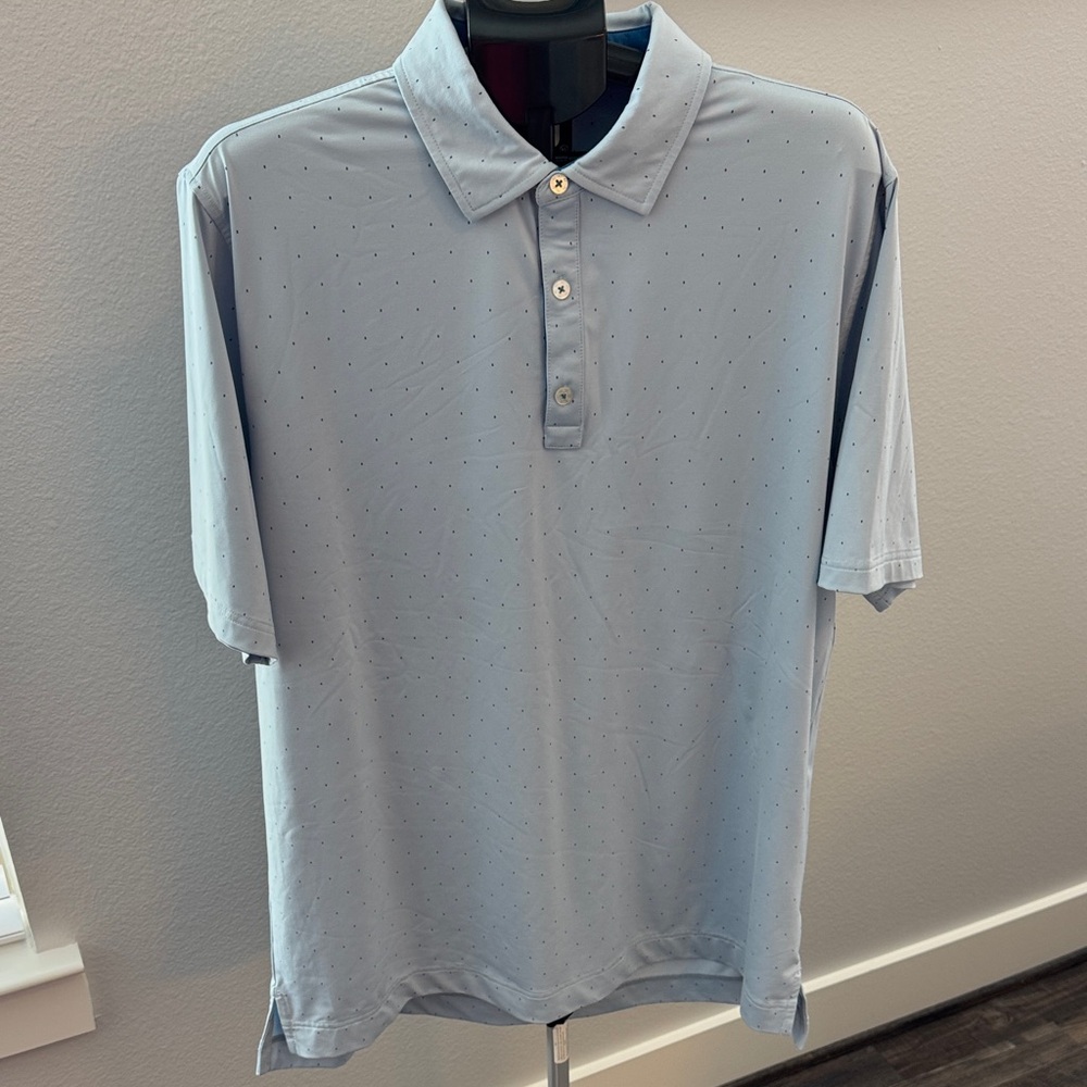 FootJoy Sky Blue Polo with Dot Design